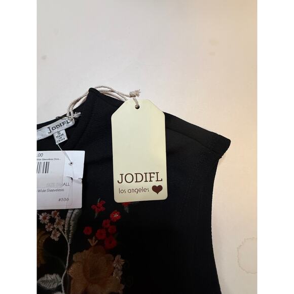 JodiFL Embroidered Floral Dress NWT | Boho Cottagecore A-Line Black Small - Picture 10 of 10